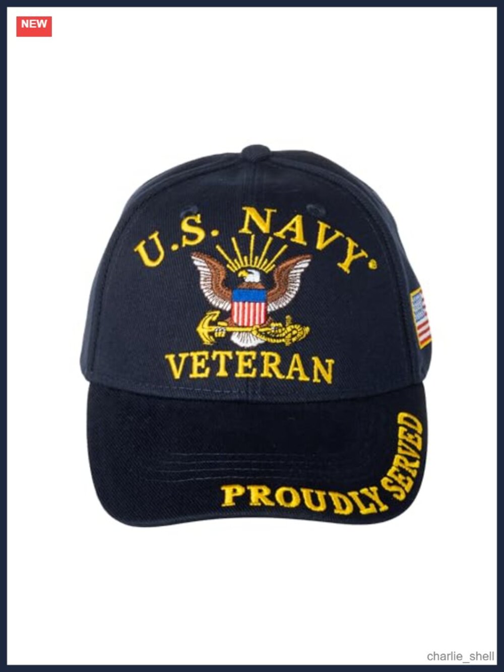 US Navy Veteran Proudly Served Embroidered Baseball Cap Hat